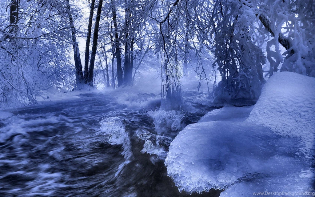 Desktop Wallpapers · Gallery · Nature · Winter Mountain Stream ...