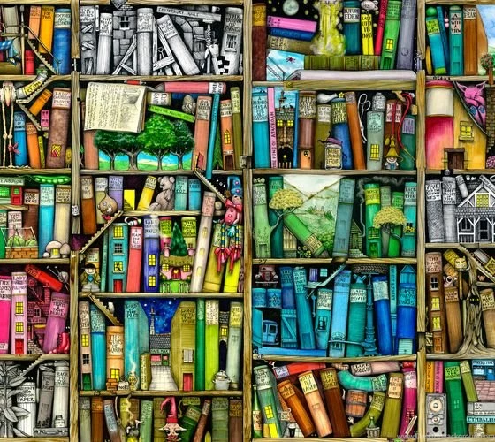 Bookshelf By Colin Thompson For iPhone Cases, Framed Art Prints ...