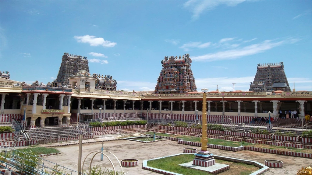 Download 1920x1080 HD Wallpapers Meenakshi Amman Temple Yard Hindu ...