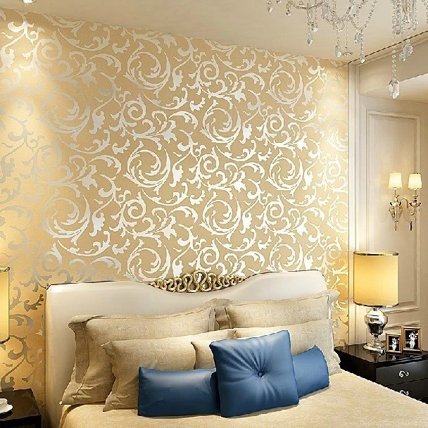 Aliexpress.com : Buy Modern Gold Foil Silver Foil PVC Embossed ...