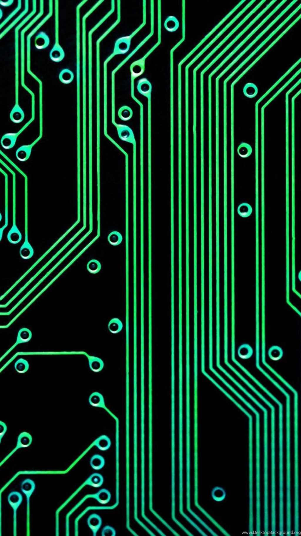 Electronic Circuit Green Black Android Wallpapers Free Download