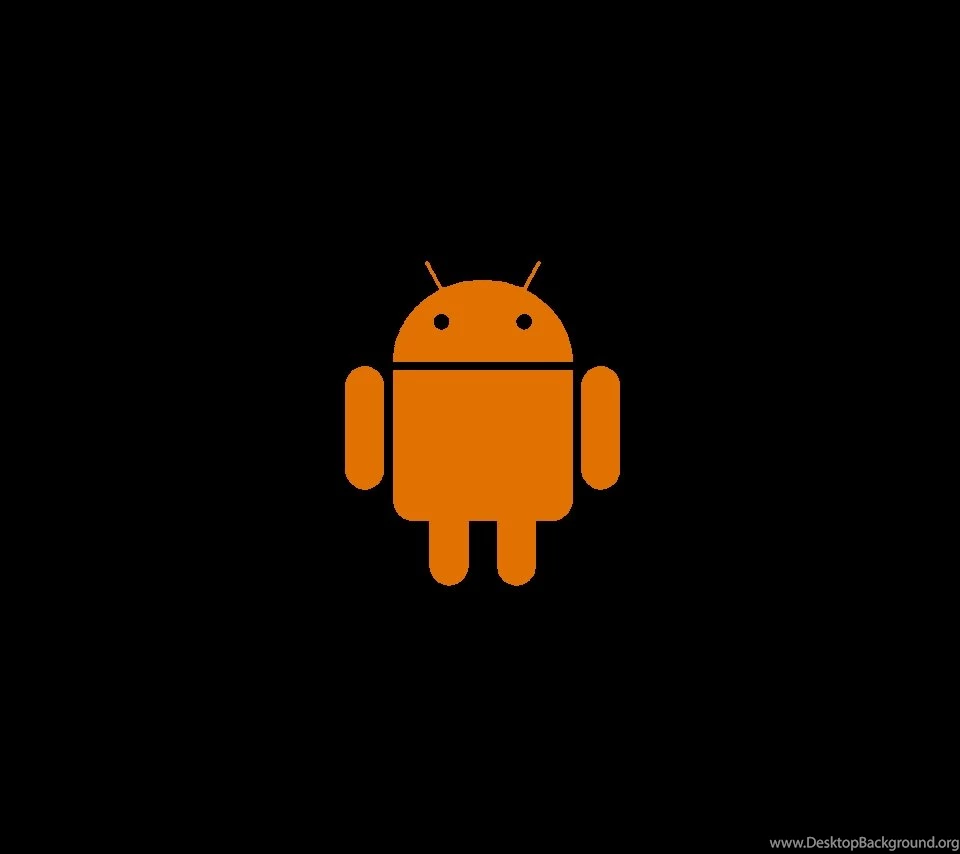 Android Logo Black Android Logo – Orange On Black – Droids, Droid ...