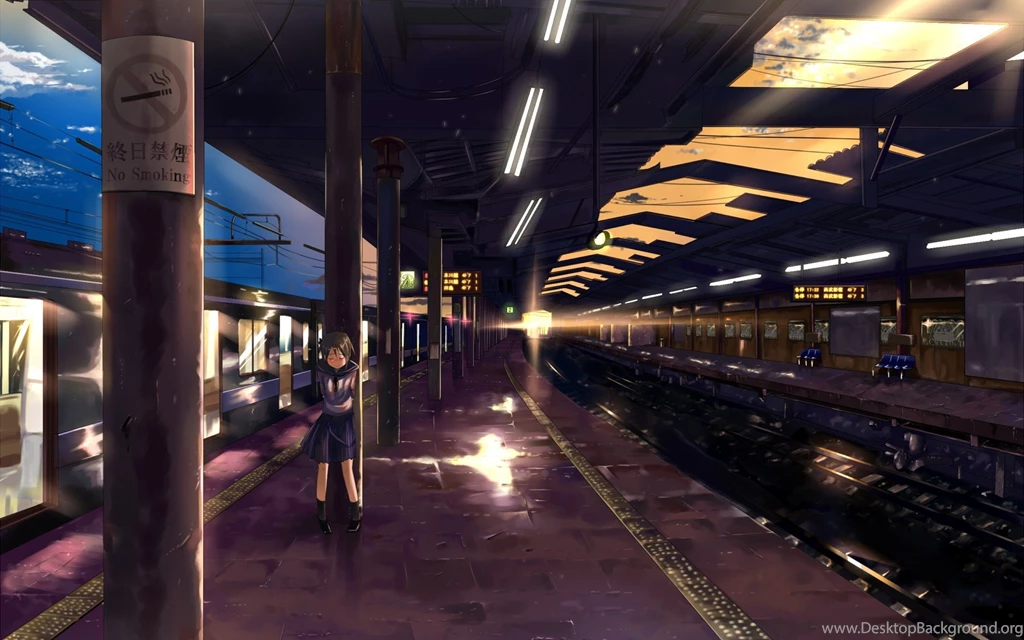 School Uniforms Alone Trains Skirts Train Stations Blush Vehicles ...