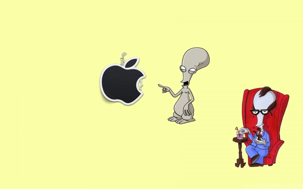 Download Wallpapers 2560x1600 Roger, American Dad, Apple, Art ...