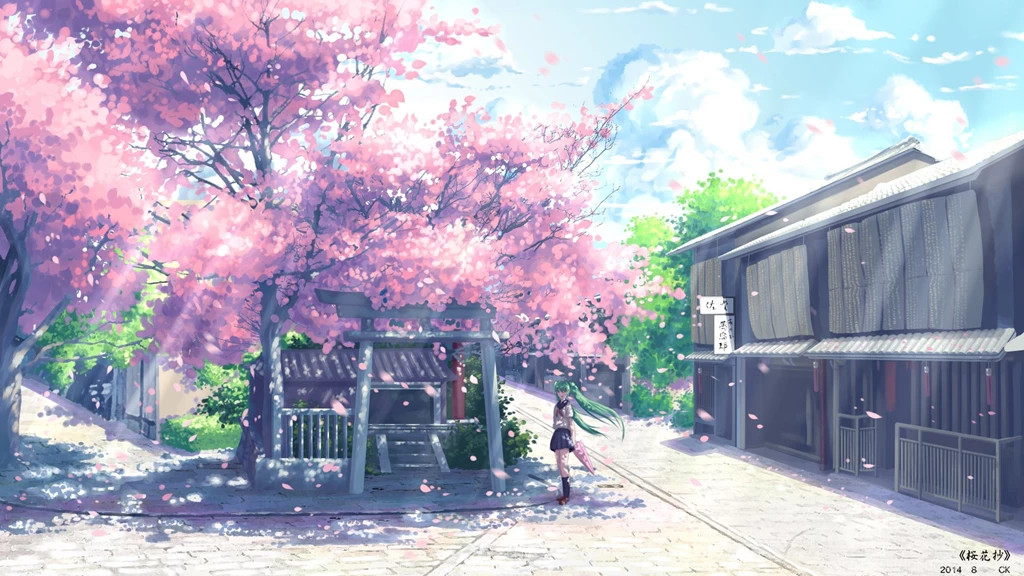 Vocaloid, Hatsune Miku, Anime, Cherry Blossom, School Uniform ...