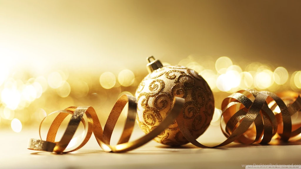 Golden Christmas Ball HD Desktop Wallpapers : Widescreen : High ...