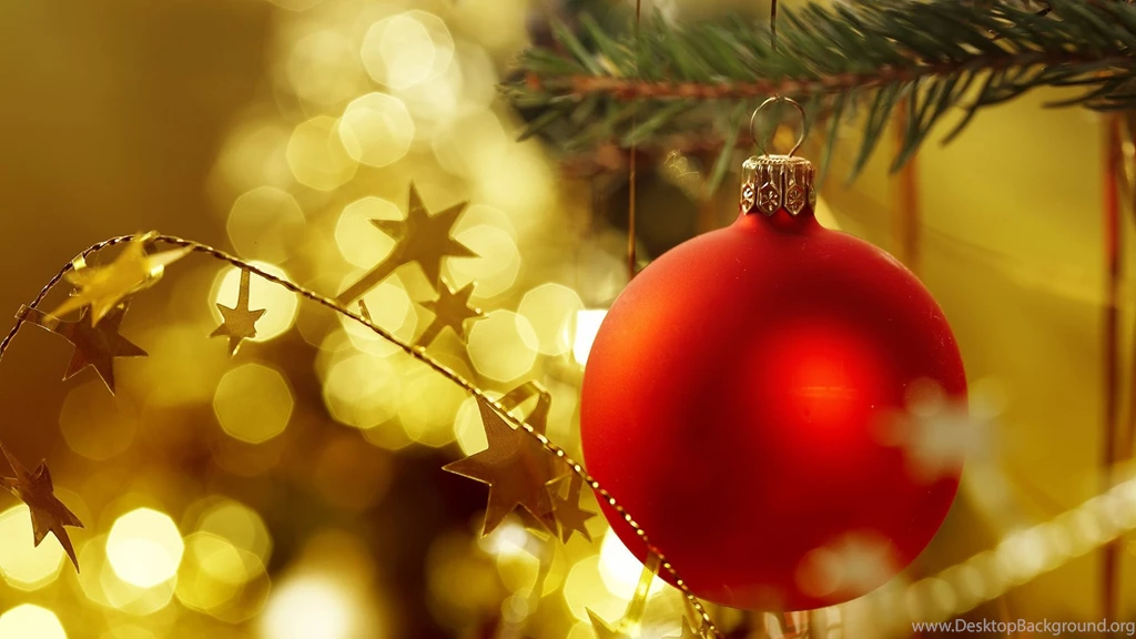 1920x1080 Red Christmas Ball Desktop PC And Mac Wallpapers