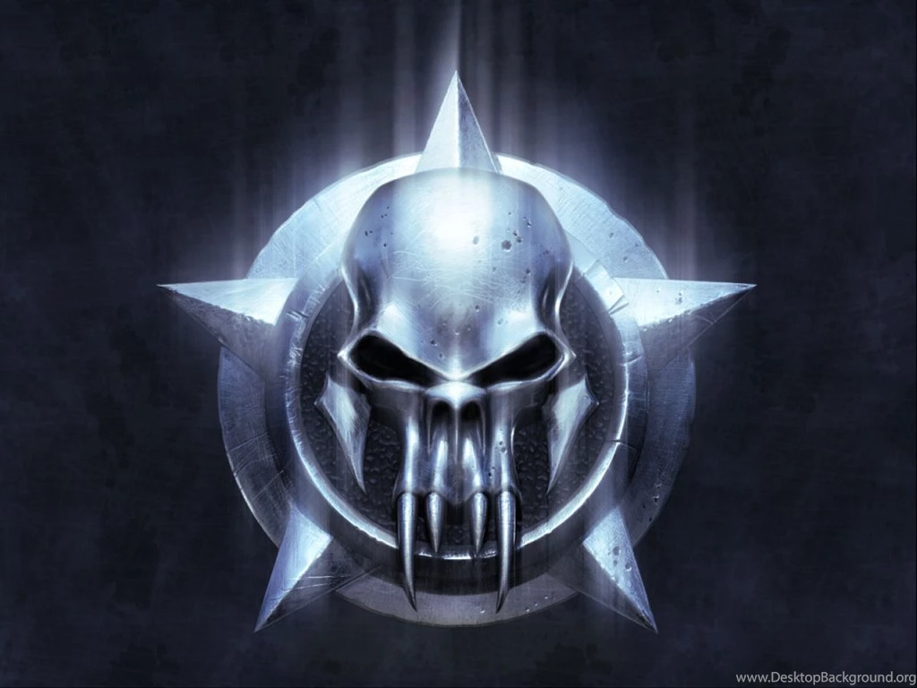 Scary skull wallpaper, 3D