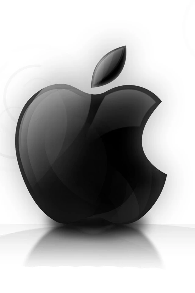 640x960 Black Apple Logo Iphone 4 Wallpapers