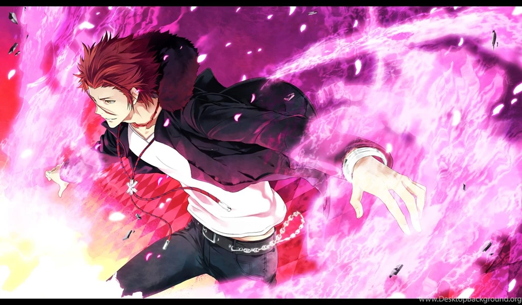 K (anime) Red Hair Suou Mikoto (k) Yellow Eyes Yun (neo ...