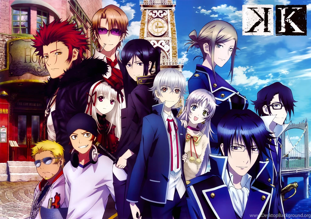 Anime Series K Project Group Friend Girls Guys Blue Sky Wallpapers ...