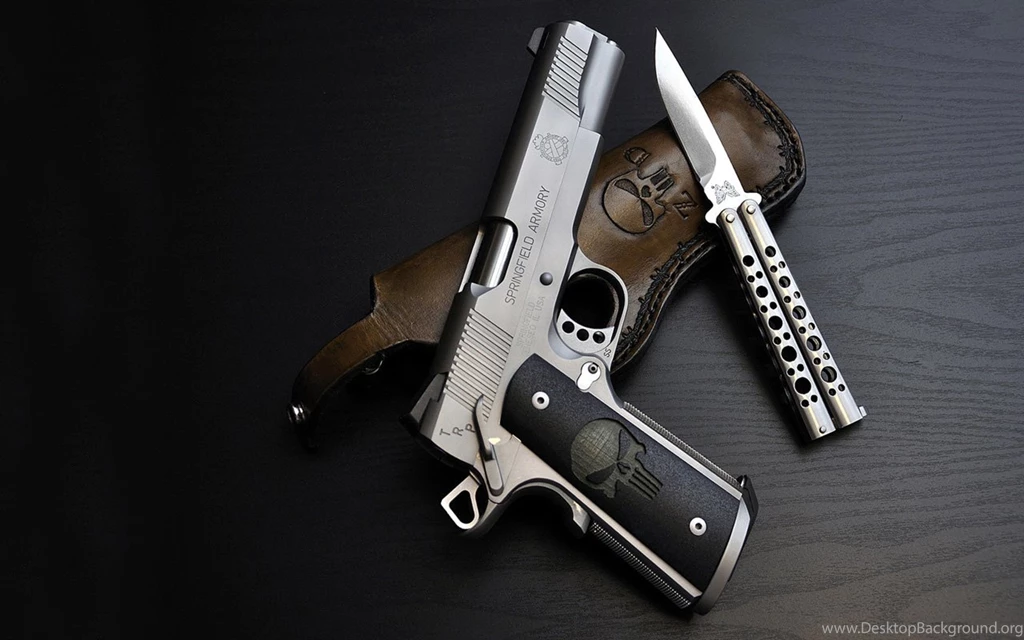 M1911 Pistols And Bayonets Wallpapers, HD Wallpapers Downloads
