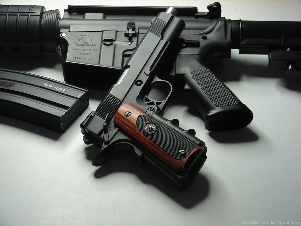 Ar 15 M1911 Armalite Guns Weapons Best Widescreen Backgrounds