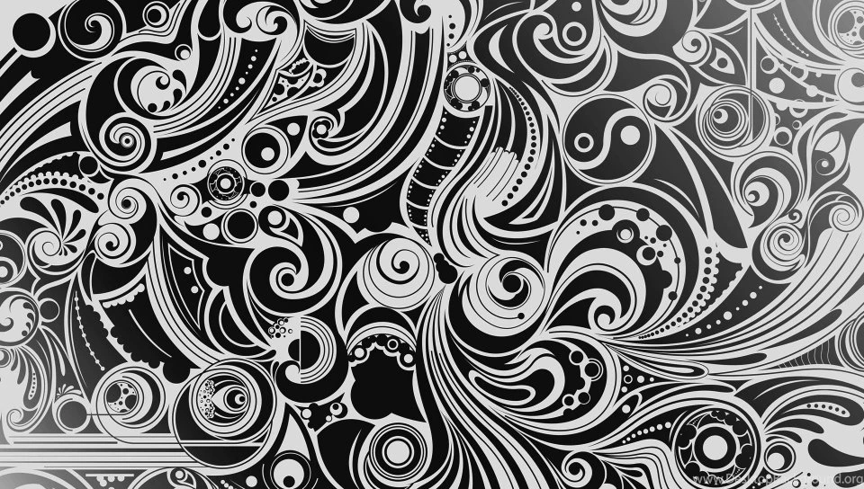 Download Wallpapers 960x544 Black, White, Pattern, Shape, Patterns ...