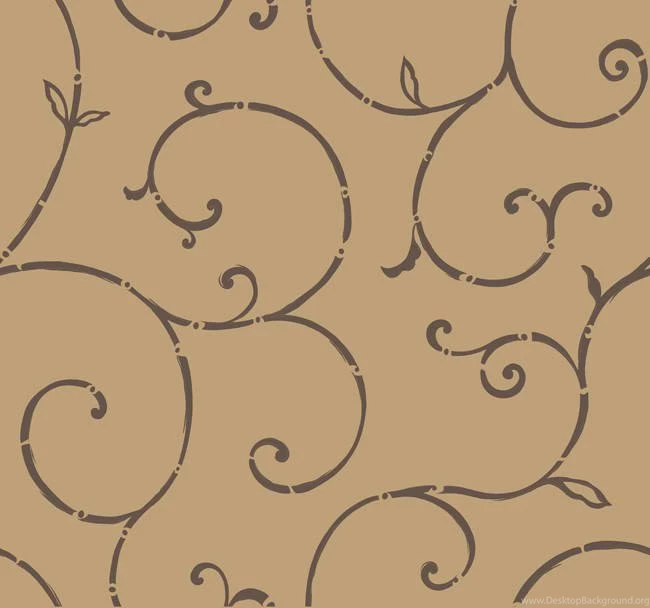 Gold Brown Bl0414 Scroll Wallpapers By York
