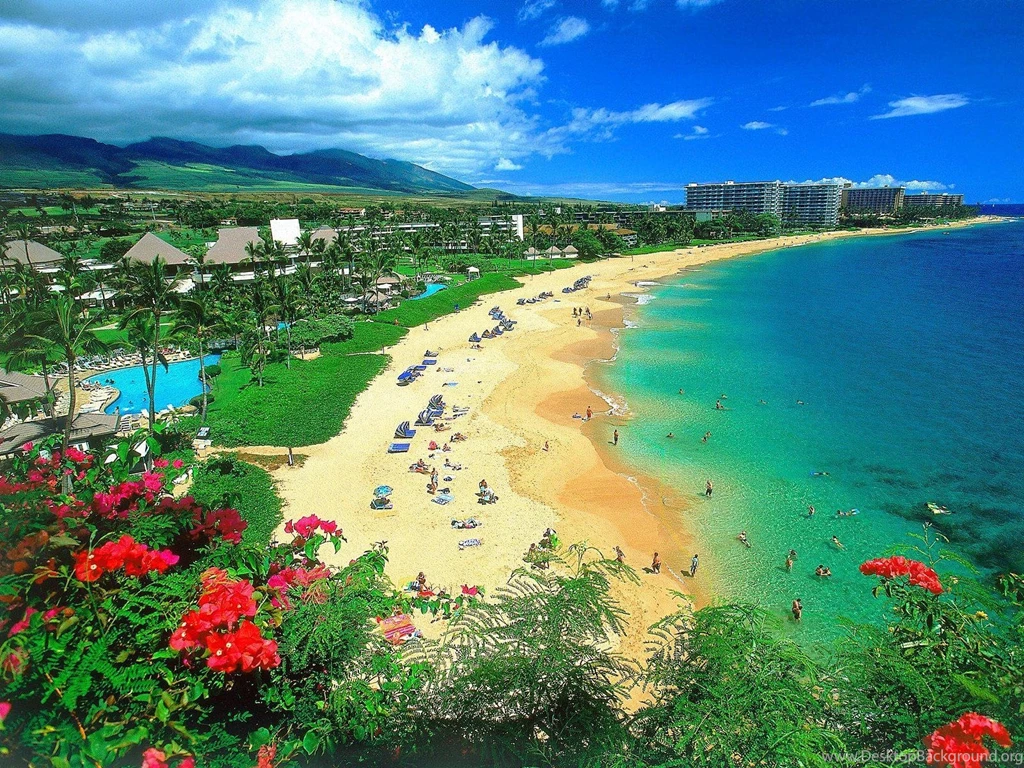Kaanapali Beach Maui Hawaii Free Wallpapers In Free Desktop