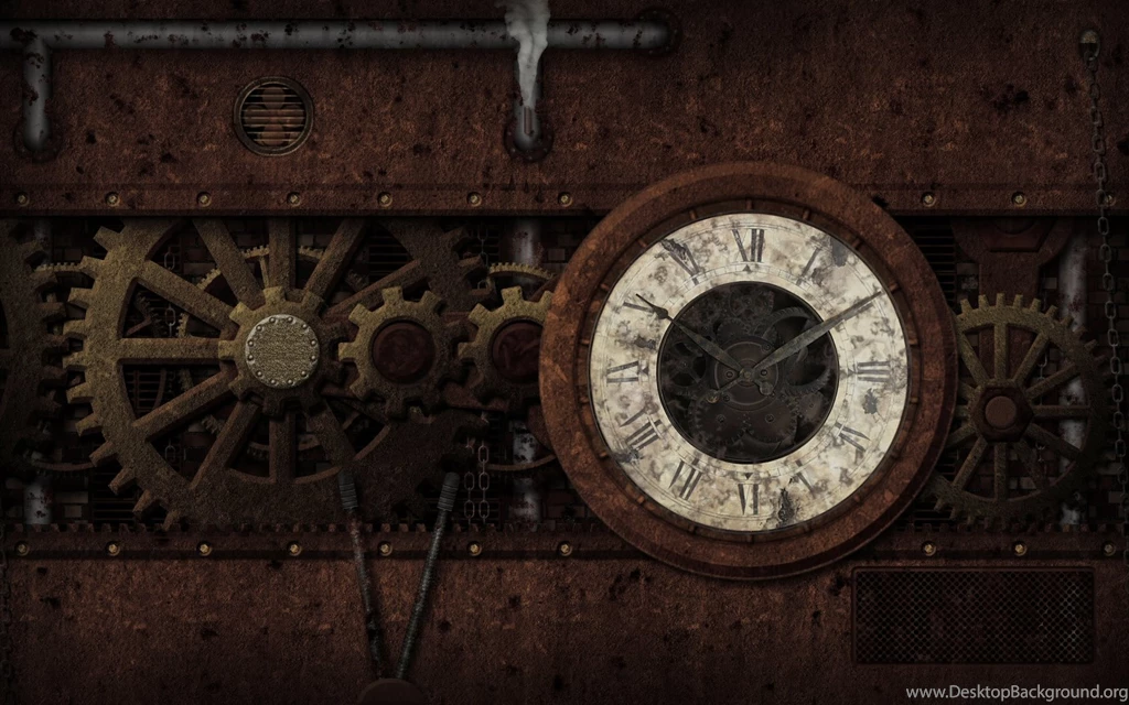Wallpaper: Abstract, Clock, Time, Wheel Gears, Vintage, Old, Dark ...