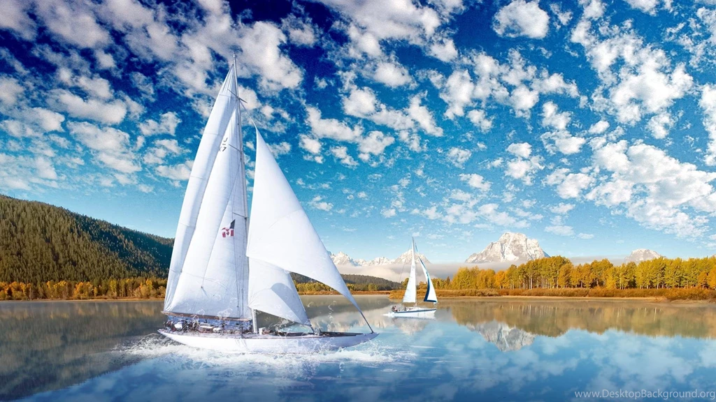 High Definition Lake And Sailing Scenic Backgrounds Widescreen And ...
