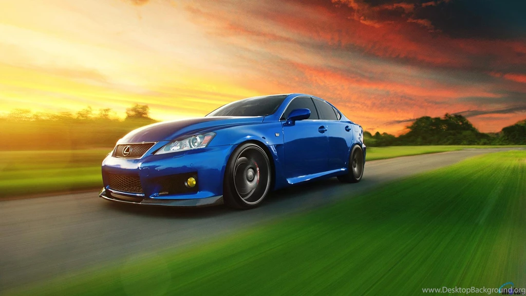Download Wallpapers Blue Lexus IS F Racing On The Highway (1920 X ...