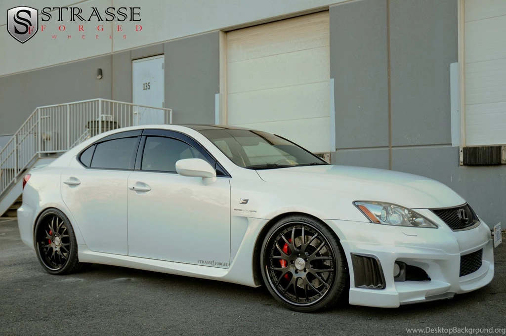 Lexus IS F White Strasse Wheels Tuning Cars Wallpapers