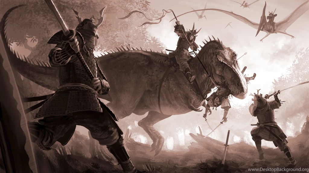Samurais Vs T rex Wallpapers