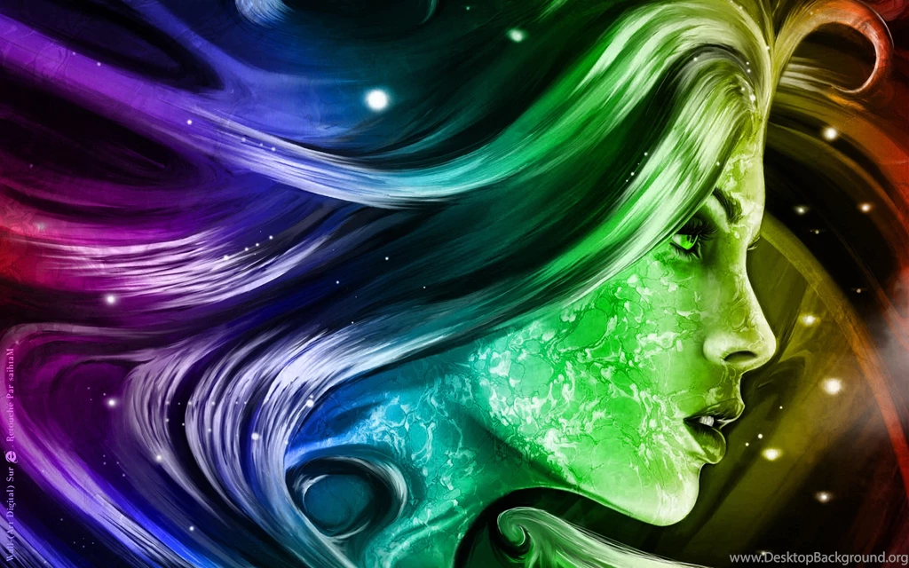 Beautiful Girl Abstract Art Wallpapers Hd