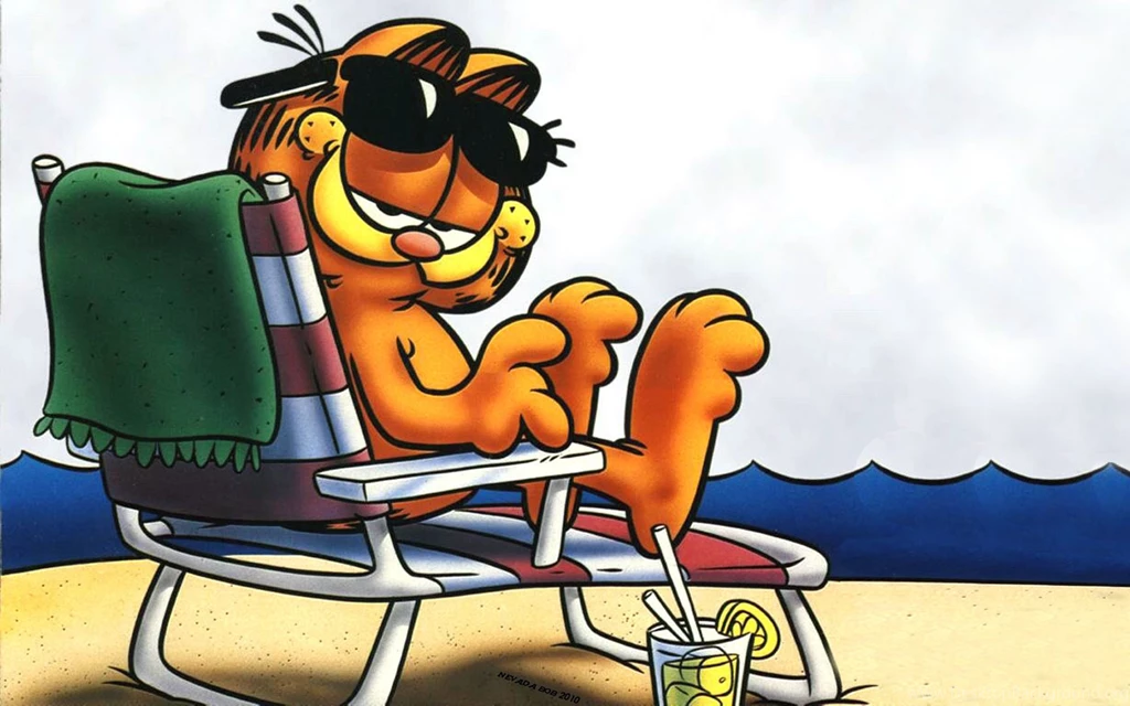 Garfield Relaxing Cartoon Wallpapers