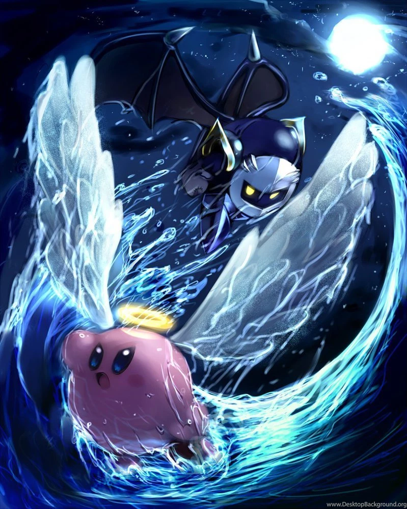 Kirby and meta knight fanart