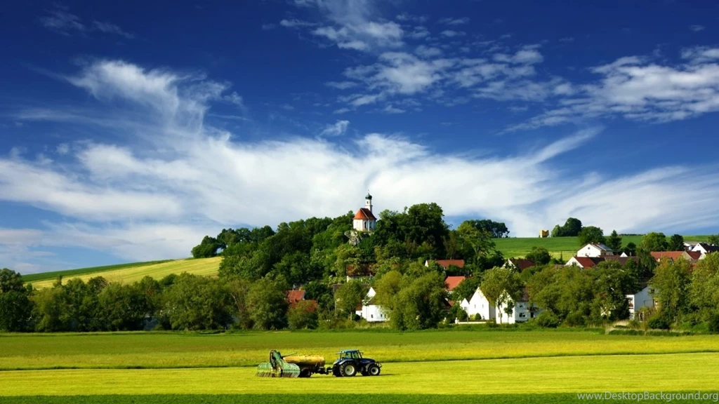 1366x768 Tractor Village & Country Desktop PC And Mac Wallpapers