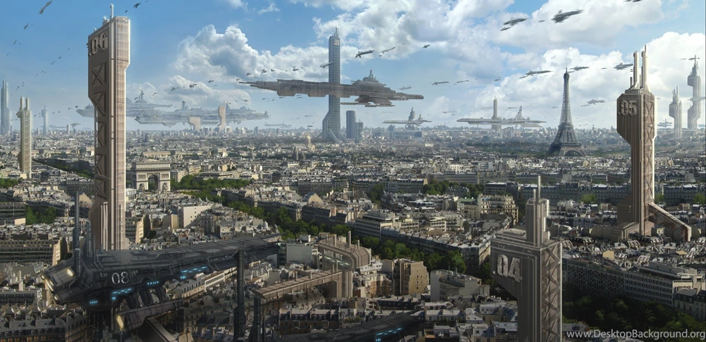 Paris Futuristic Fantasy Art Science Fiction Cities Wallpapers ...