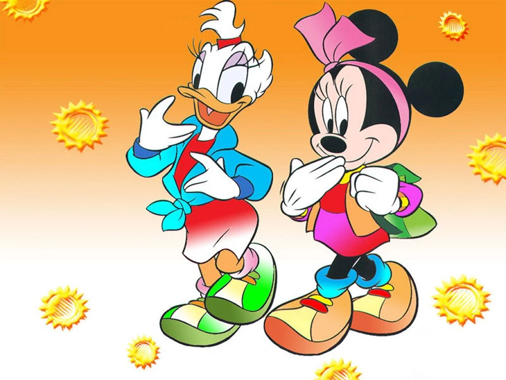 My Free Wallpapers Cartoons Wallpapers : Daisy Duck And Minnie Mouse