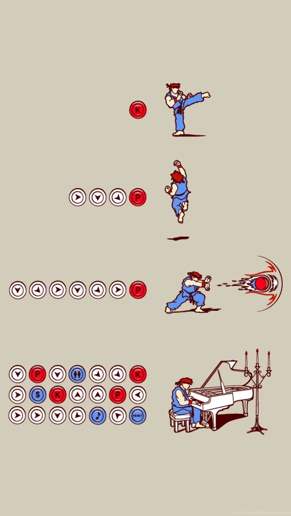 Game, 8bit, Combos, Attack, Fighter, Funny, Minimalism iPhone 6 ...