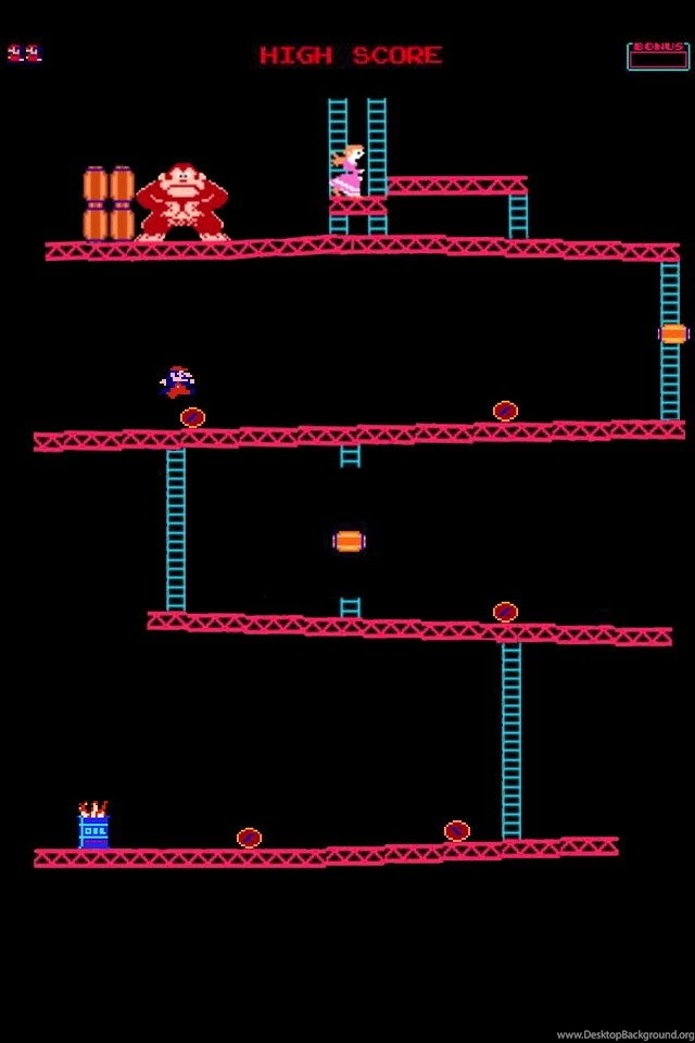 KiLotr, [Ver. 2] iPhone Wallpaper: Donkey Kong. Background...