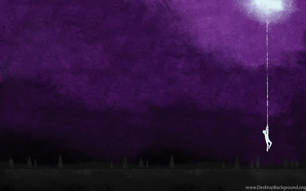 Moon Silhouettes Hanging Artwork Album Covers Purple Backgrounds ...