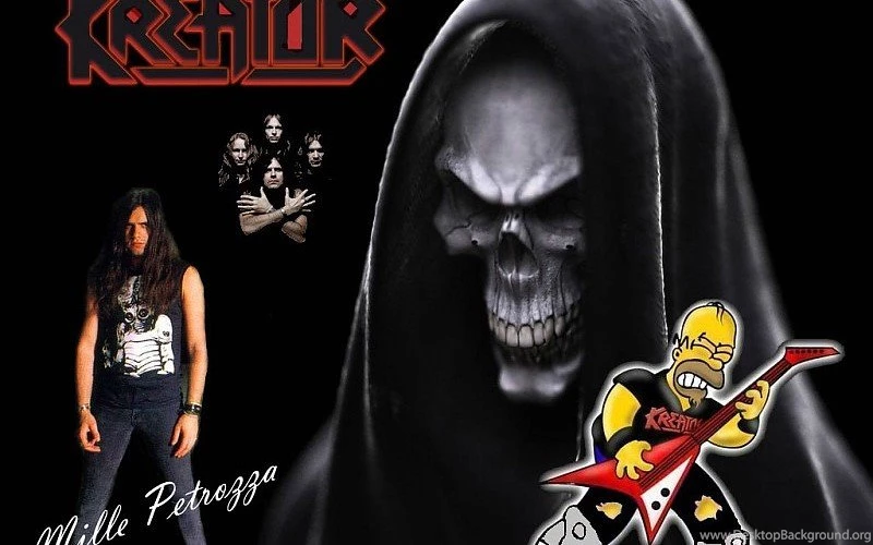 KREATOR Thrash Metal Heavy Simpsons Homer Guitar Free Desktop ...