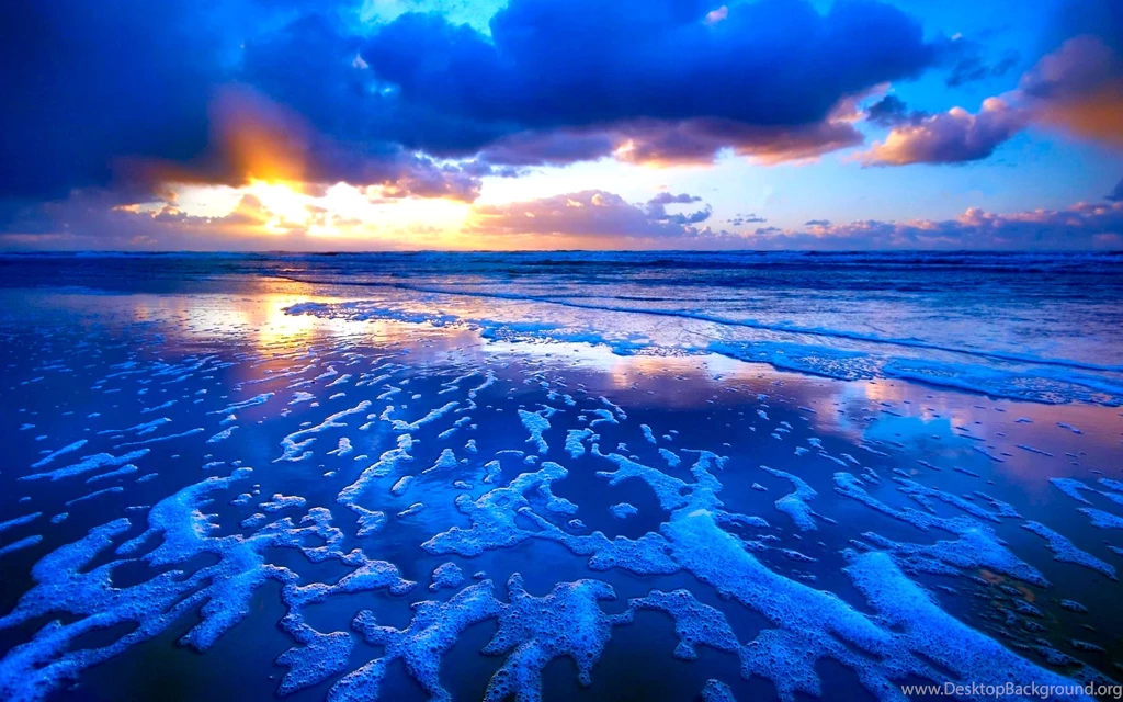 Blue Sunset Wallpaper Backgrounds For Desktop Uncalke.com