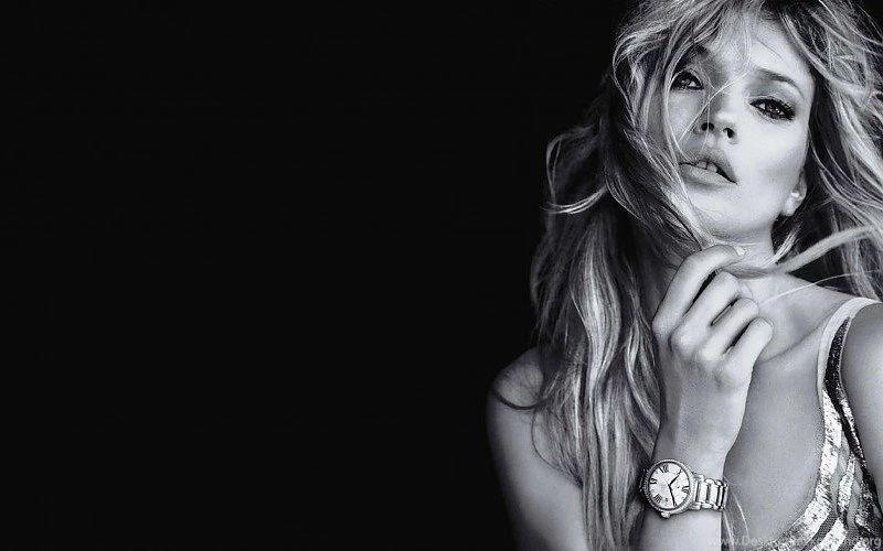Women Models Fashion Kate Moss Monochrome Watches Greyscale Free ...