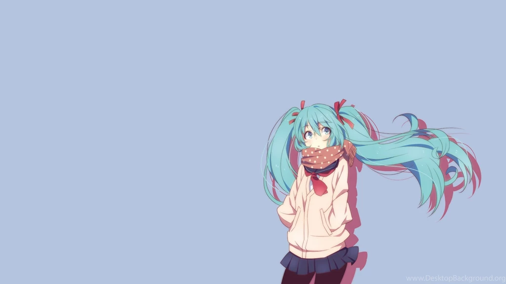 Anime Girl Solid Backgrounds HD Wallpapers