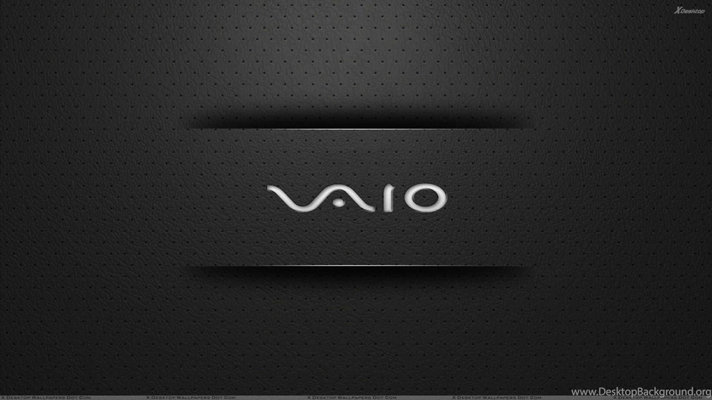 Sony Vaio LoGo On Black Dotted Backgrounds Wallpapers