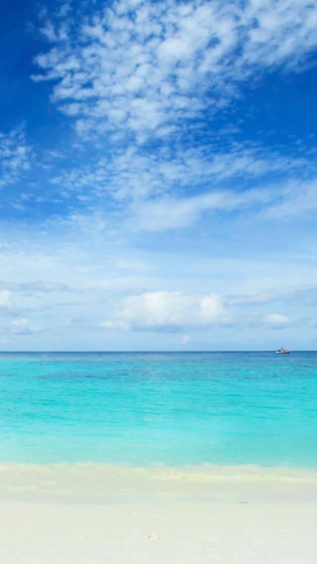 Blue Sea And White Sand iPhone 5s Wallpapers Download