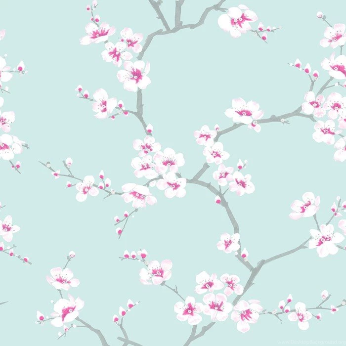 Graham & Brown Fresco Apple Blossom Wallpapers 51 066 Teal ...