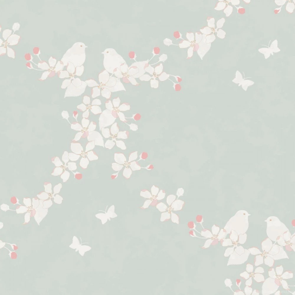 Wallpapers   Appleblossom Duckegg Susie Watson Designs