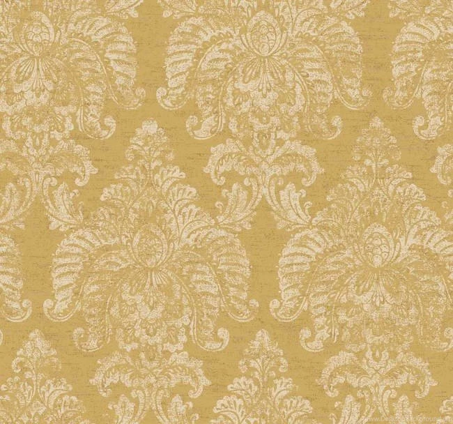 Gold Tan AD8128 Textured Damask Wallpapers