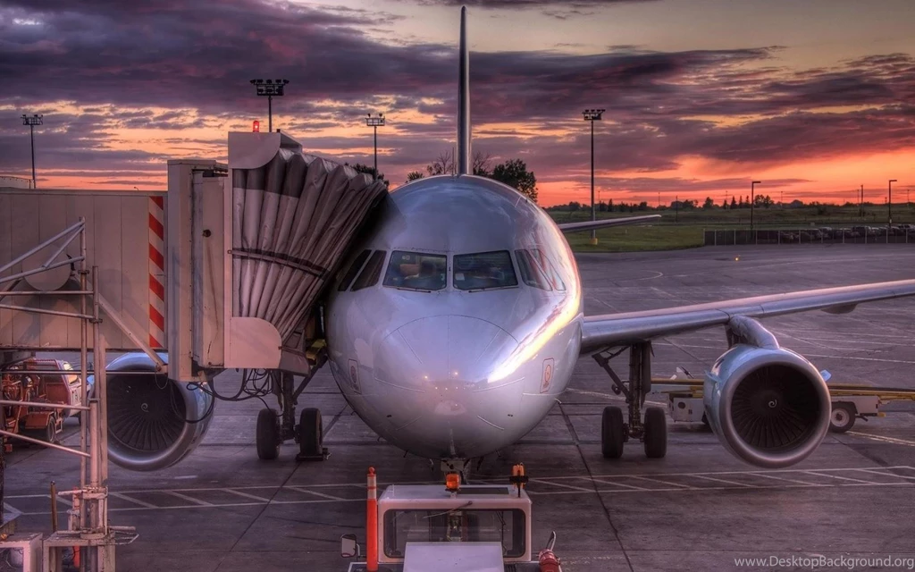 Aircraft Boarding An Airplane Sunset Airplane HD Wallpapers ...