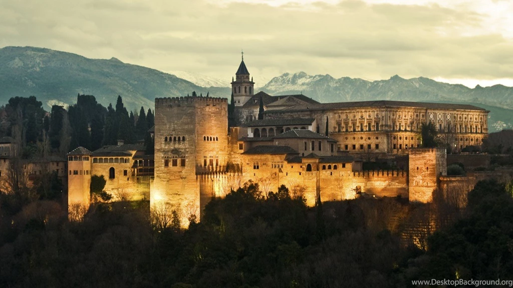 Wallpapers Alhambra Palace Granada Spanien Computer Hd 1366x768 ...
