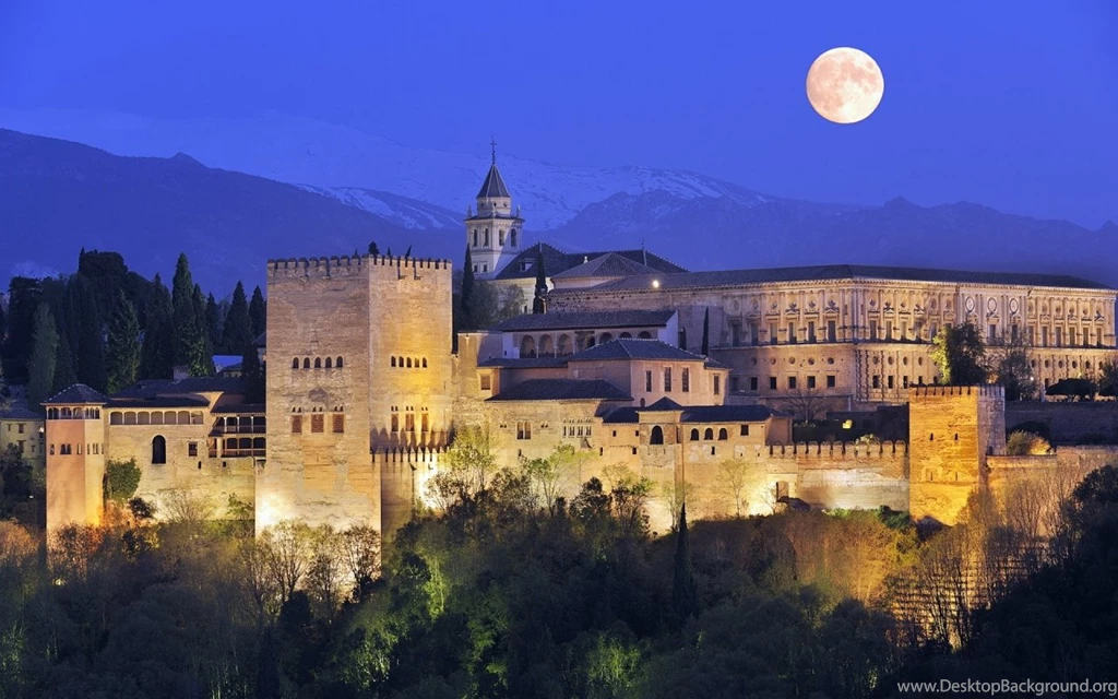 Moon Rise On The Castle 1280x800 Wallpapers, 1280x800 Wallpapers ...