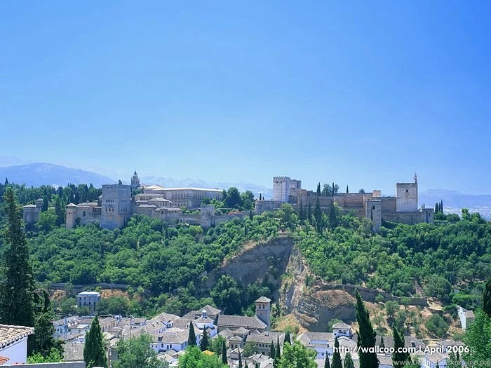 Alhambra Palace Wallpaper Distant View Of The Alhambra Palace ...