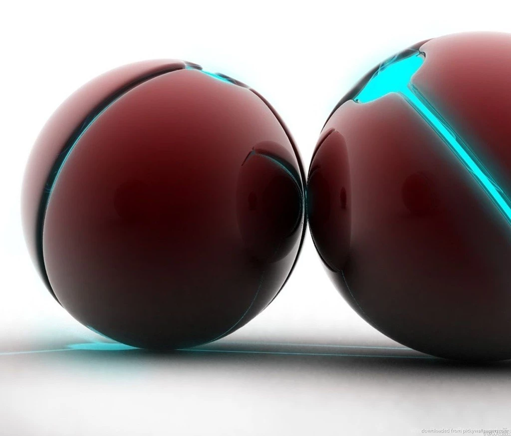 Download Red Glossy 3D Spheres Wallpapers For Samsung Galaxy Tab