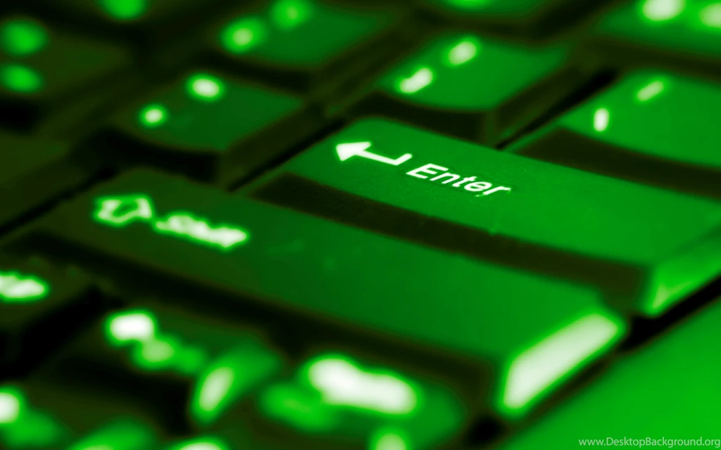 Green Keyboard The Enter Button Computer Wallpapers