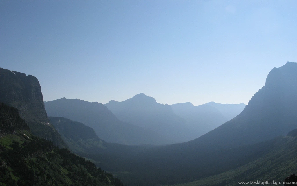 Landscape, Sky, Mist, Mountain, Glacier National Park, Montana ...